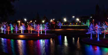 Holiday lights Vitruvian Park TX photo by Nancy Abby
